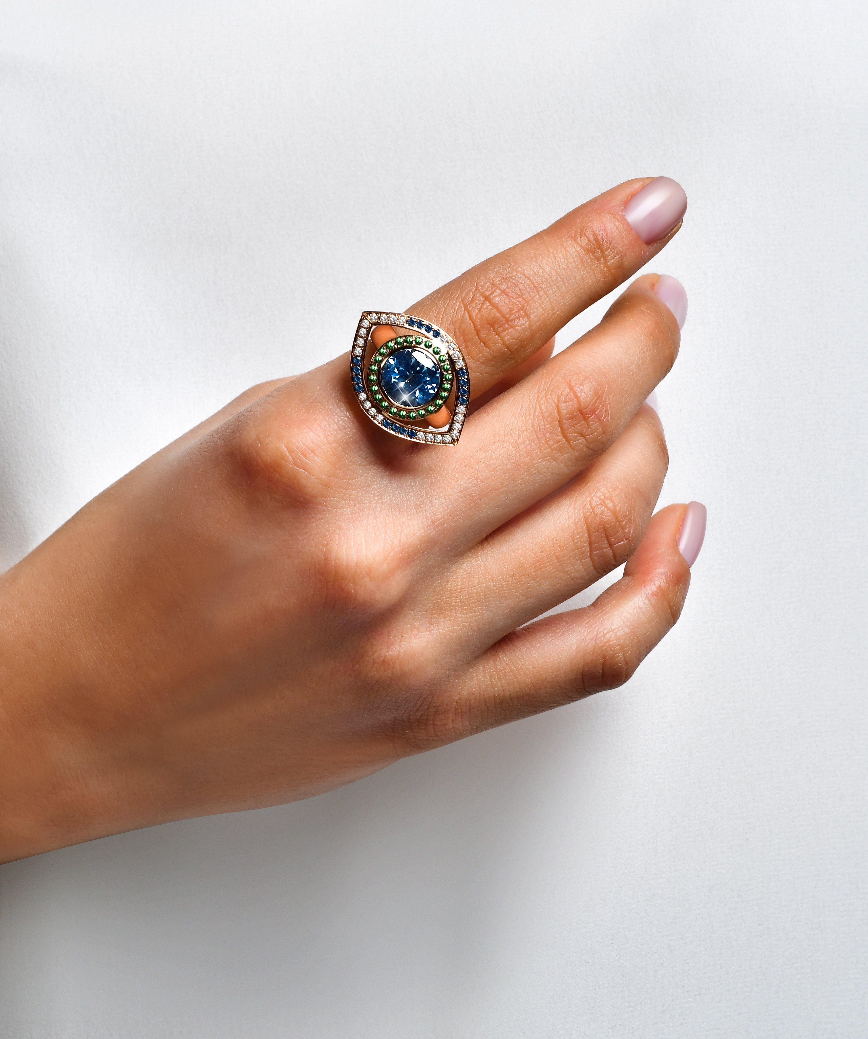 Magic evil eye safir yüzük
